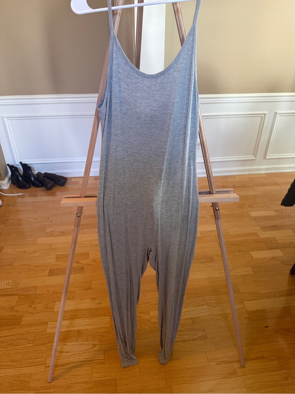 Fashion Nova Light Grey Sleeveless Jumpsuit